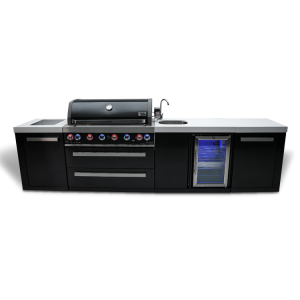 MONT ALPI 805 BLACK STAINLESS STEEL ISLAND WITH A BEVERAGE CENTER
