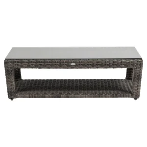 Portfino Rectangle Coffee Table w/Clear Glass