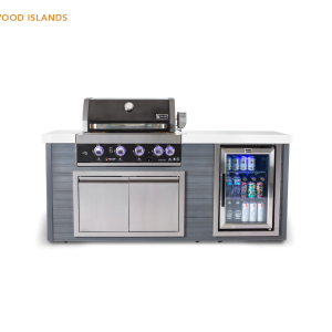 Mont Alpi 4-Burner Artwood Island in Black Stainless Steel
